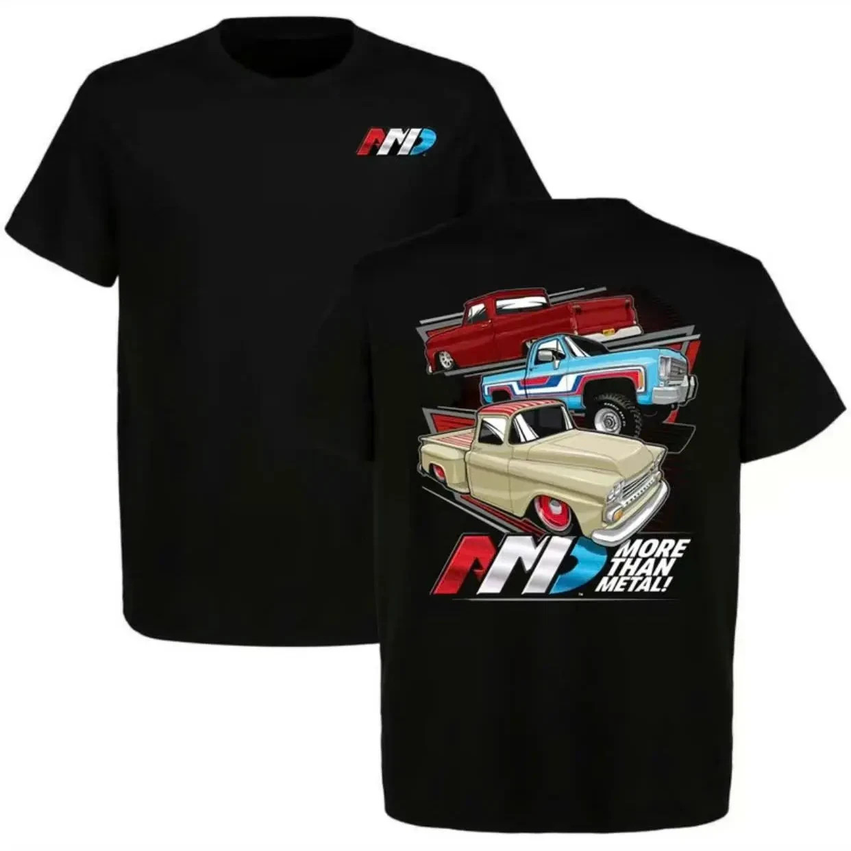 Vintage Truck Graphic Tee, Trio Car Design Shirt, Racing Streetwear Top