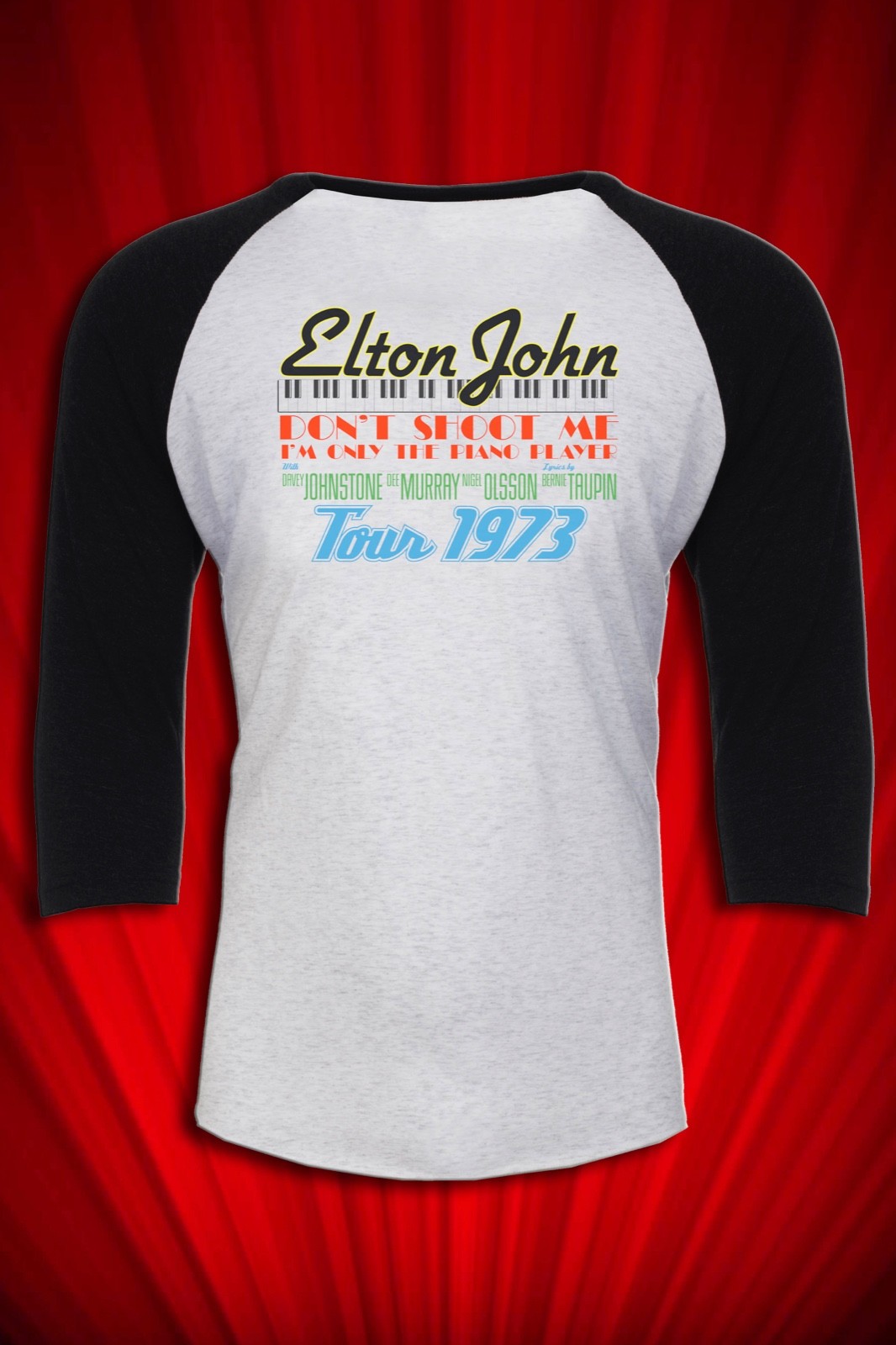 Goodbye Yellow Brick Road 1973 Vintage Tour jersey T-SHIRT