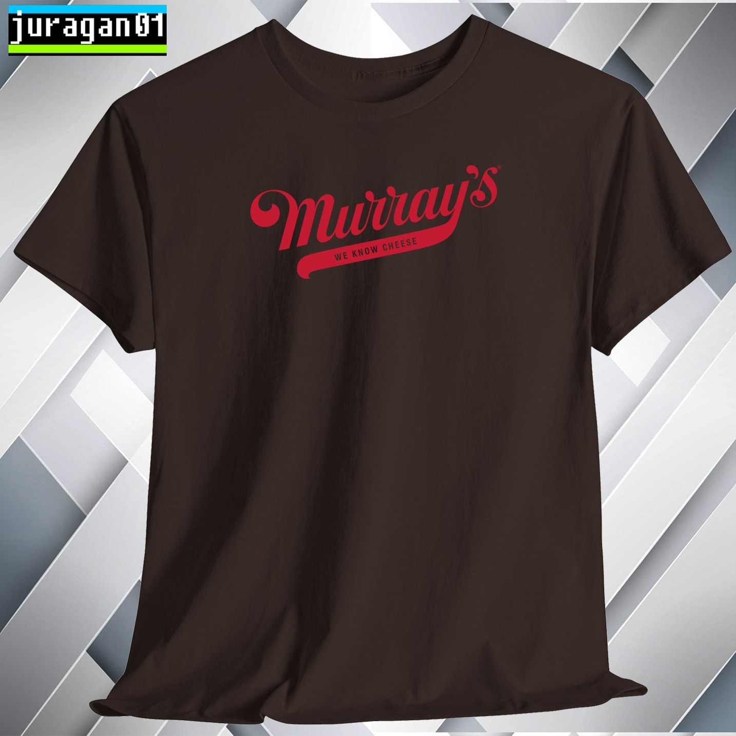 Murray’s Cheese T-Shirt Logo Black/Gray/Blue/Red/White/Choc S to 5XL Made in USA
