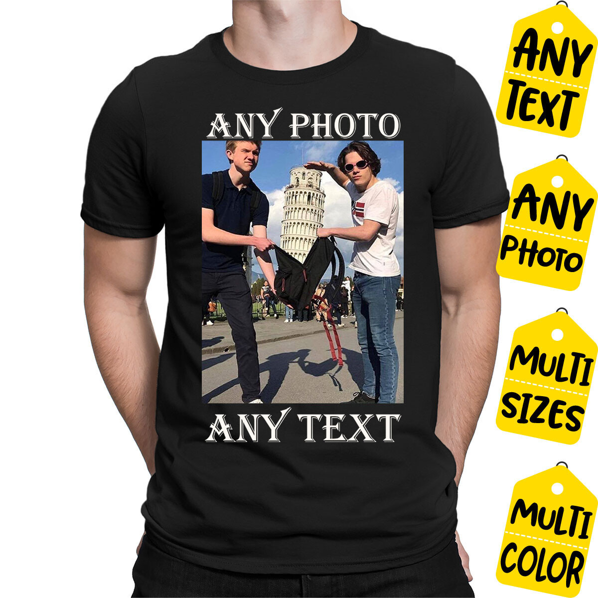 Personalised T Shirt Custom Photo Logo Text Shirt Printed Stag do Hen Party M02