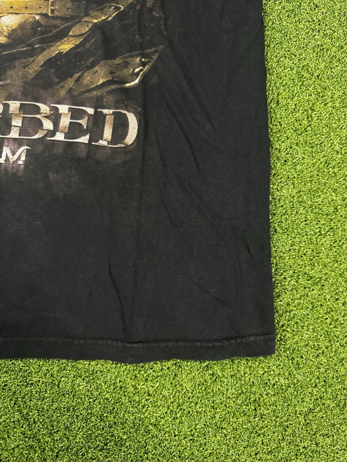 Vintage 2010 Disturbed Asylum Shirt Medium Band Rock Metal Emo Goth Fade SEE