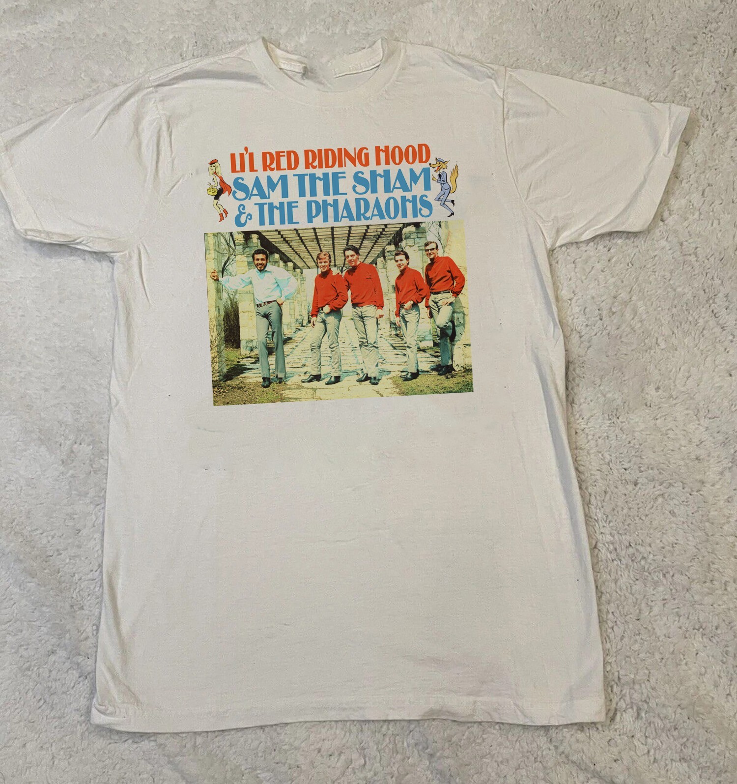 Red Riding Hood by Sam The Sham & The Pharaohs Beige Color Shirt