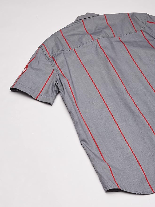 Official Coca-Cola Men’s Striped Button Up Work Shirt with Logo Patch New