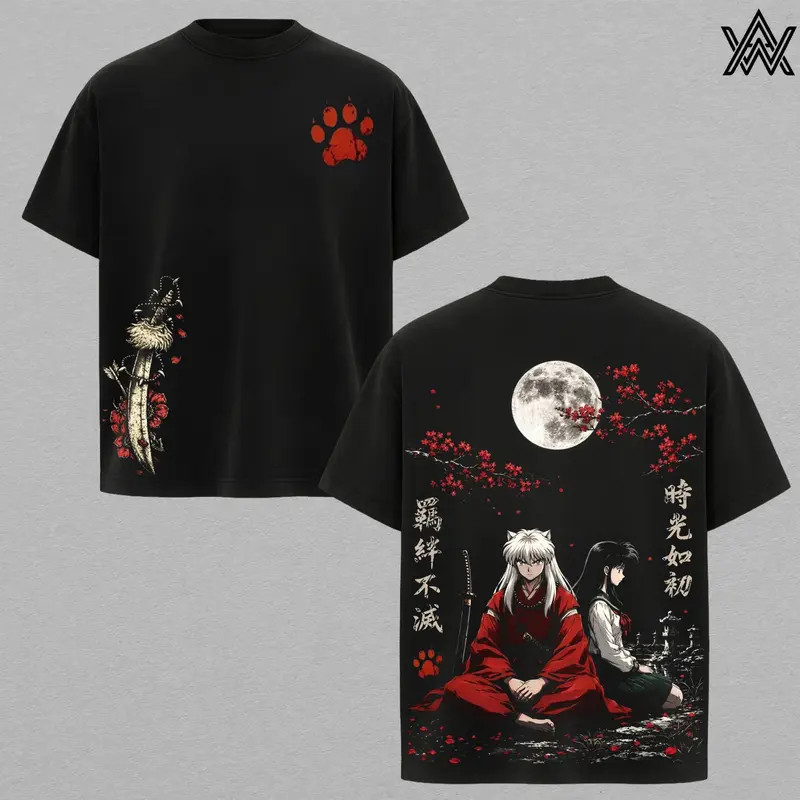 Inuyasha Tee – Inuyasha Anime Manga T-Shirt Half-Demon Warrior Graphic Tee