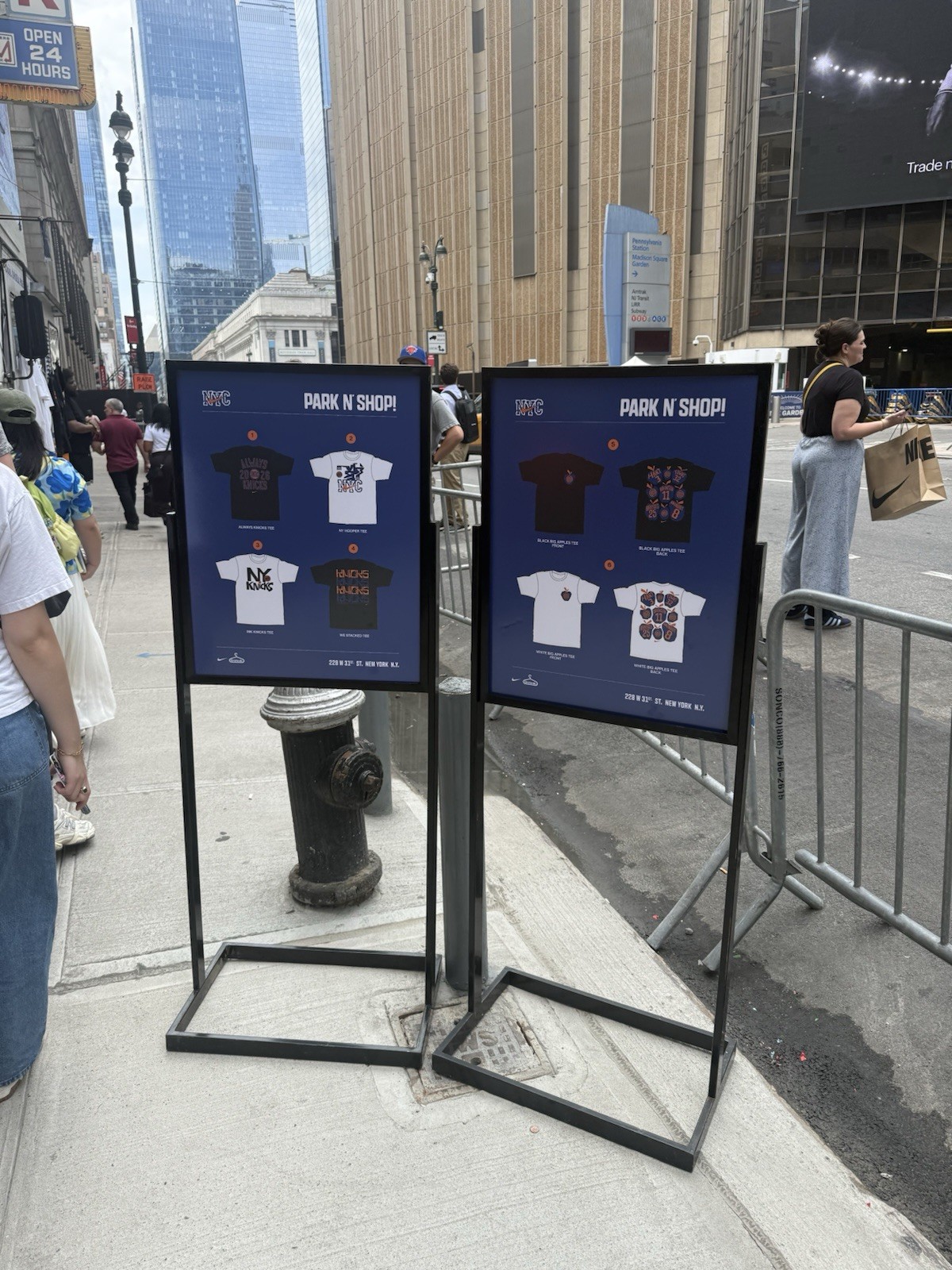 Nike NYC x Knicks ‘Park & Shop ‘Pop Up Limited Edition Basketball Tee Size Large