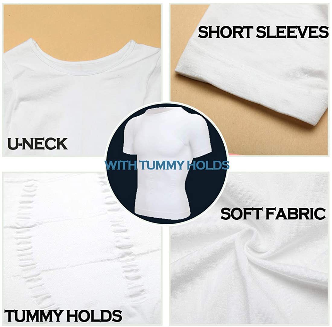 Men’s Cool Dry Short Sleeve Compression Shirts Sports Baselayer Workout Tank Top