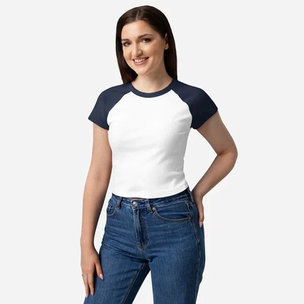 Women’s Micro Rib Raglan Baby Tee | Bella + Canvas 1201
