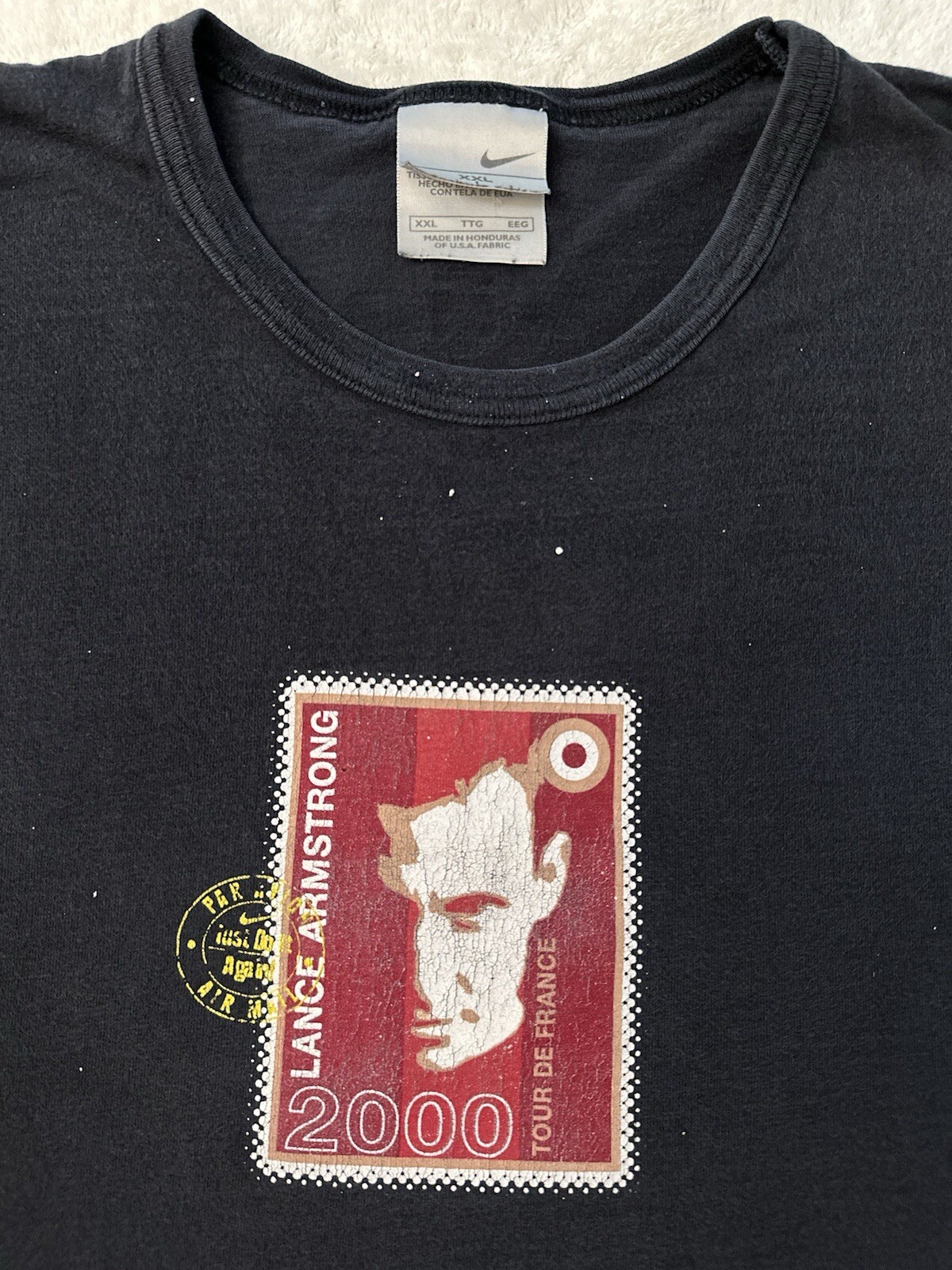 Vintage 2000s Nike Lance Armstrong Tour De France 2000 Victory T-Shirt, XL XXL