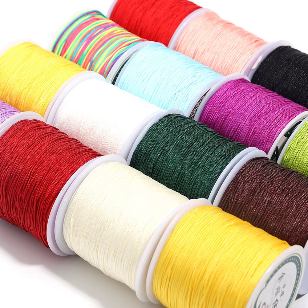 90M/Roll 0.8M #72 Nylon Thread Cord String for Jewelry Making Handmade Woven Rop