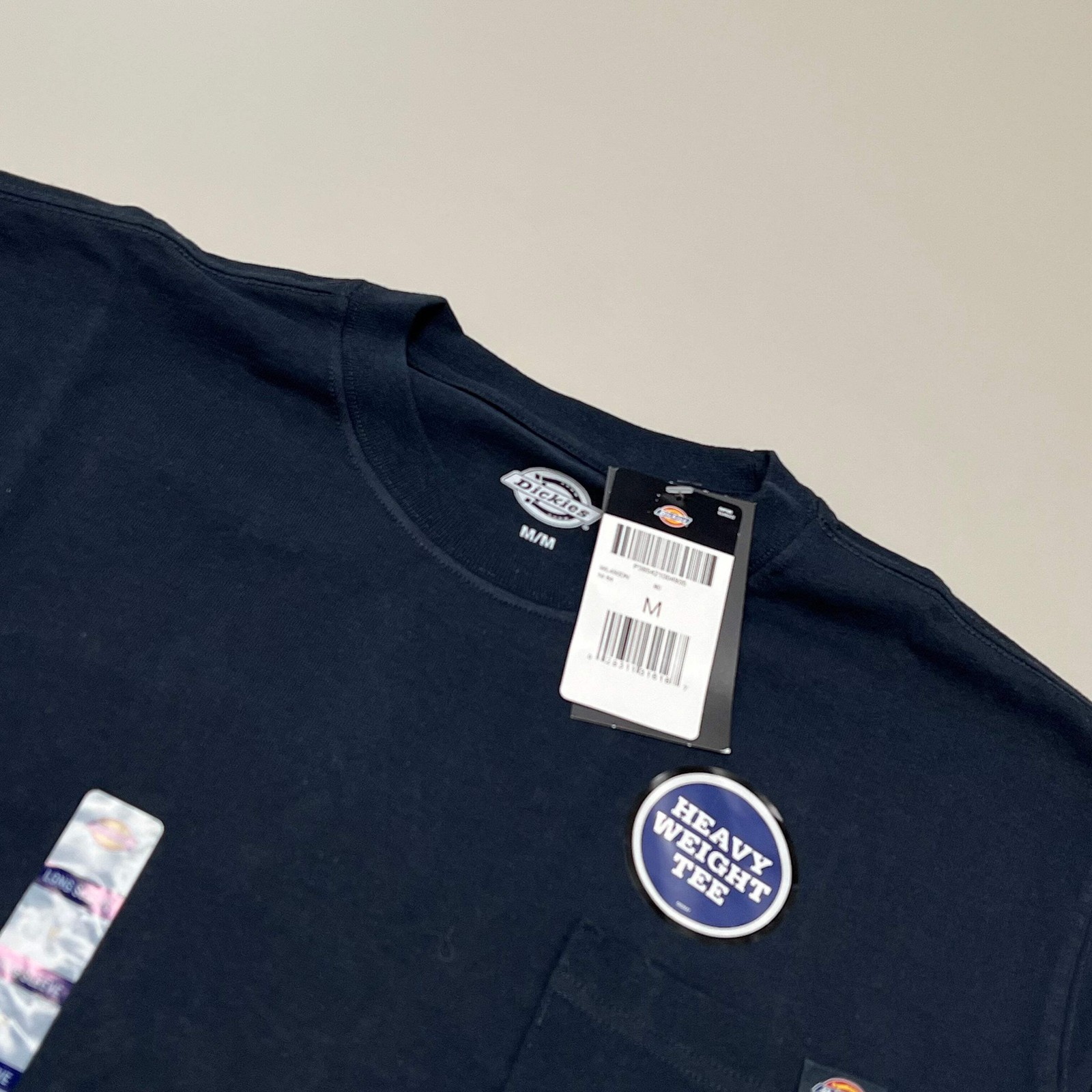 DICKIES Heavyweight Fabric Long Sleeve Pocket T-Shirt Men’s Sz M Dark Navy WL450