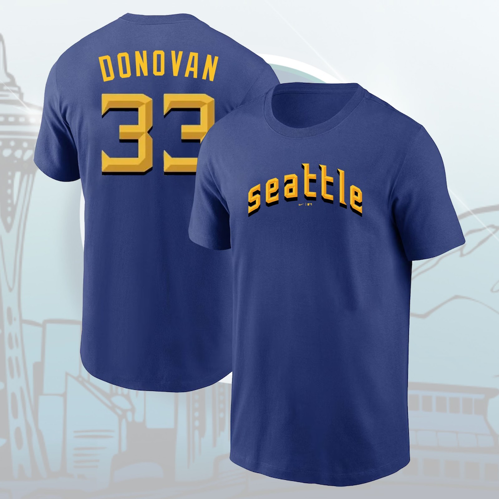 NEW HOT! Brendan Donovan #33 Seattle Mariners 2026 Name & Number For Fans