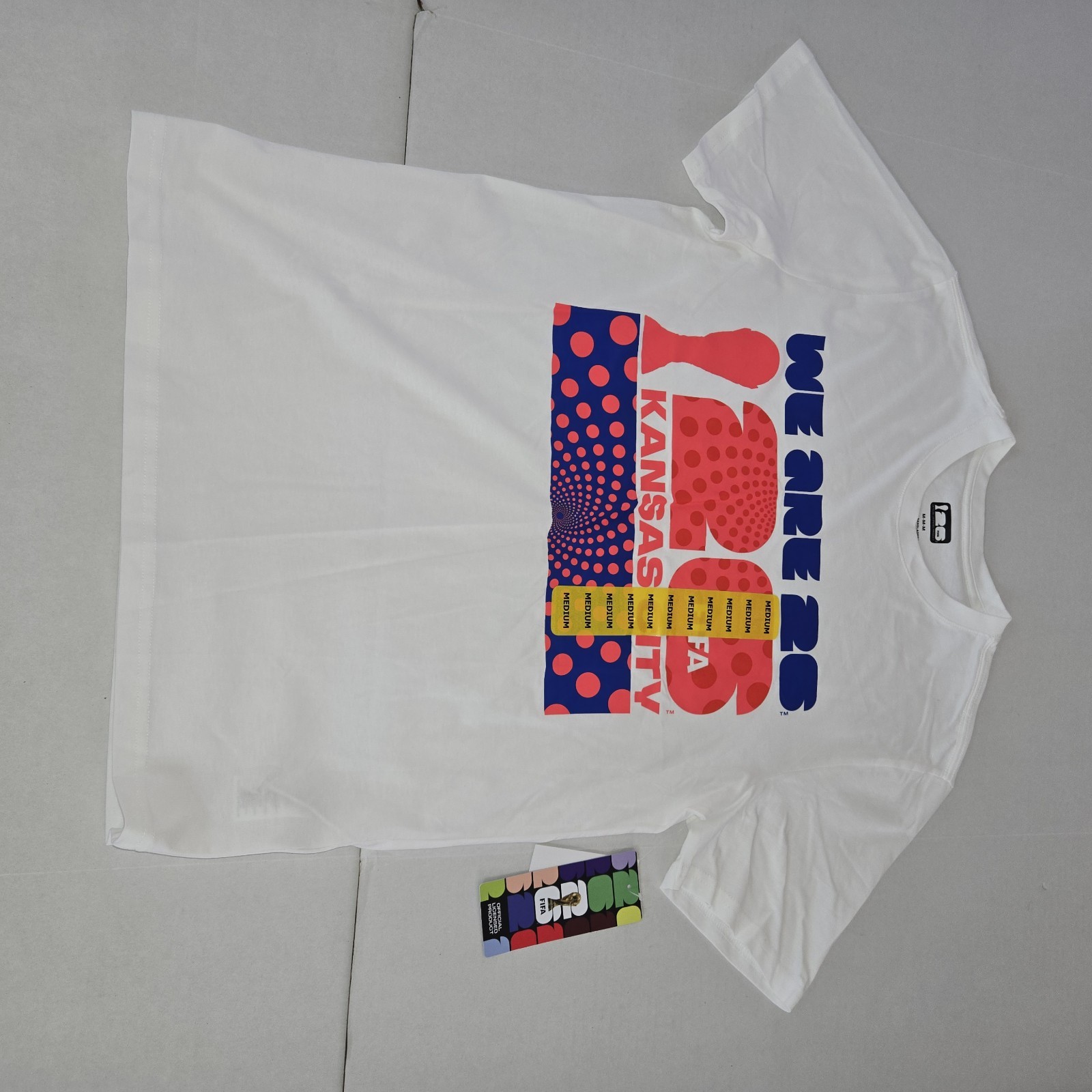 Fifa World Cup 2026 TShirt Md Soccer Graphic USA Futbol Fan Nwt Flaw See Pics