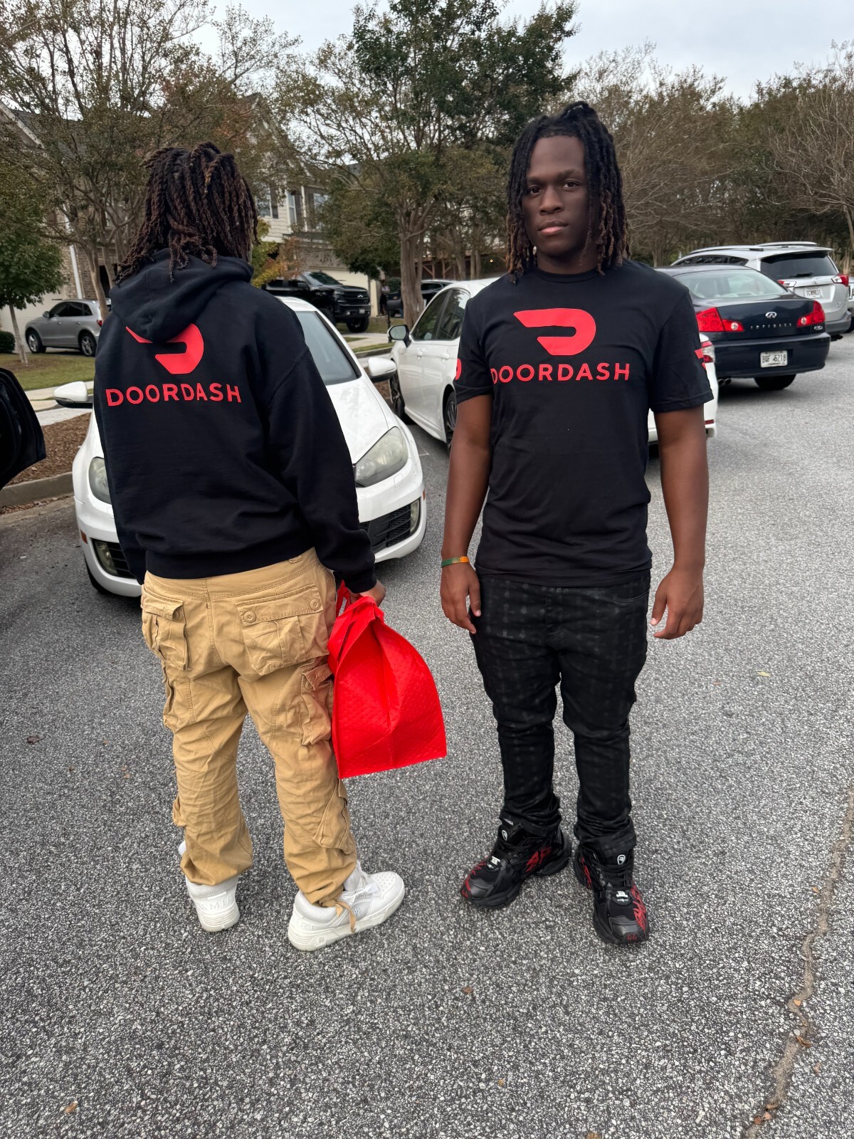 Reflective Tshirt DoorDash or Flex Delivery Driver Red Blue Black Door Dash
