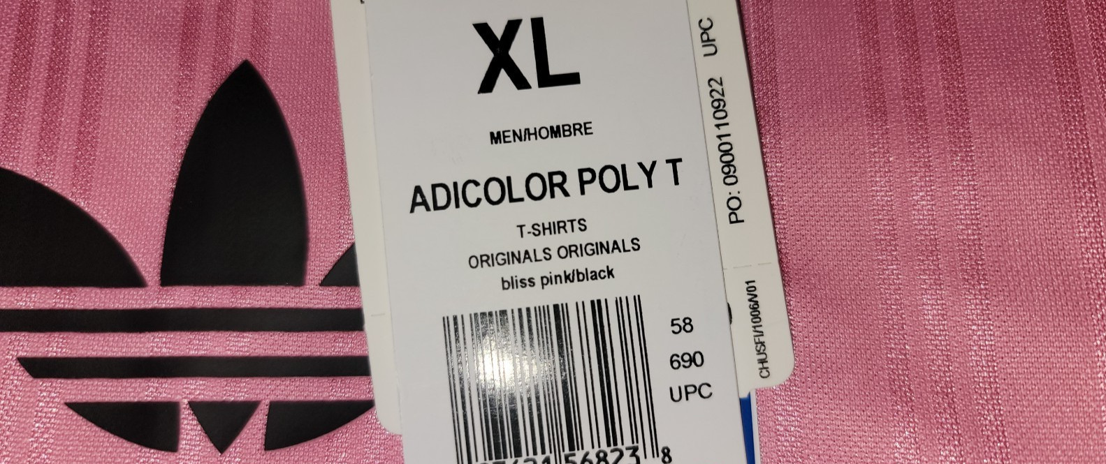 RARE! NEW MEN’S ADIDAS ORIGINALS TREFOIL POLY TEE SHIRT ~SIZE XL #JW37 PINK