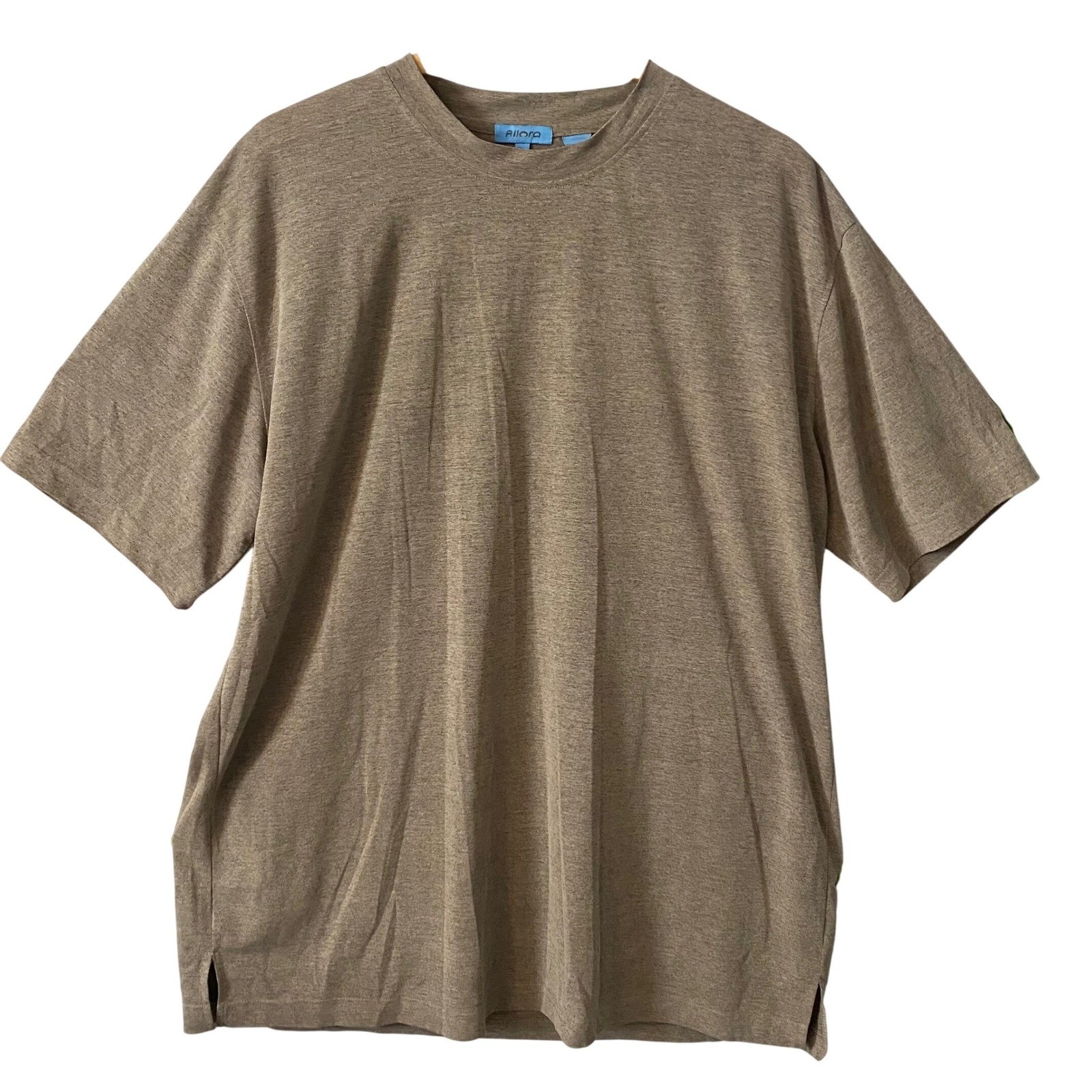 Allora Mens XL Heathered Brown Modal Blend Crewneck Short Sleeve T-Shirt Relaxed