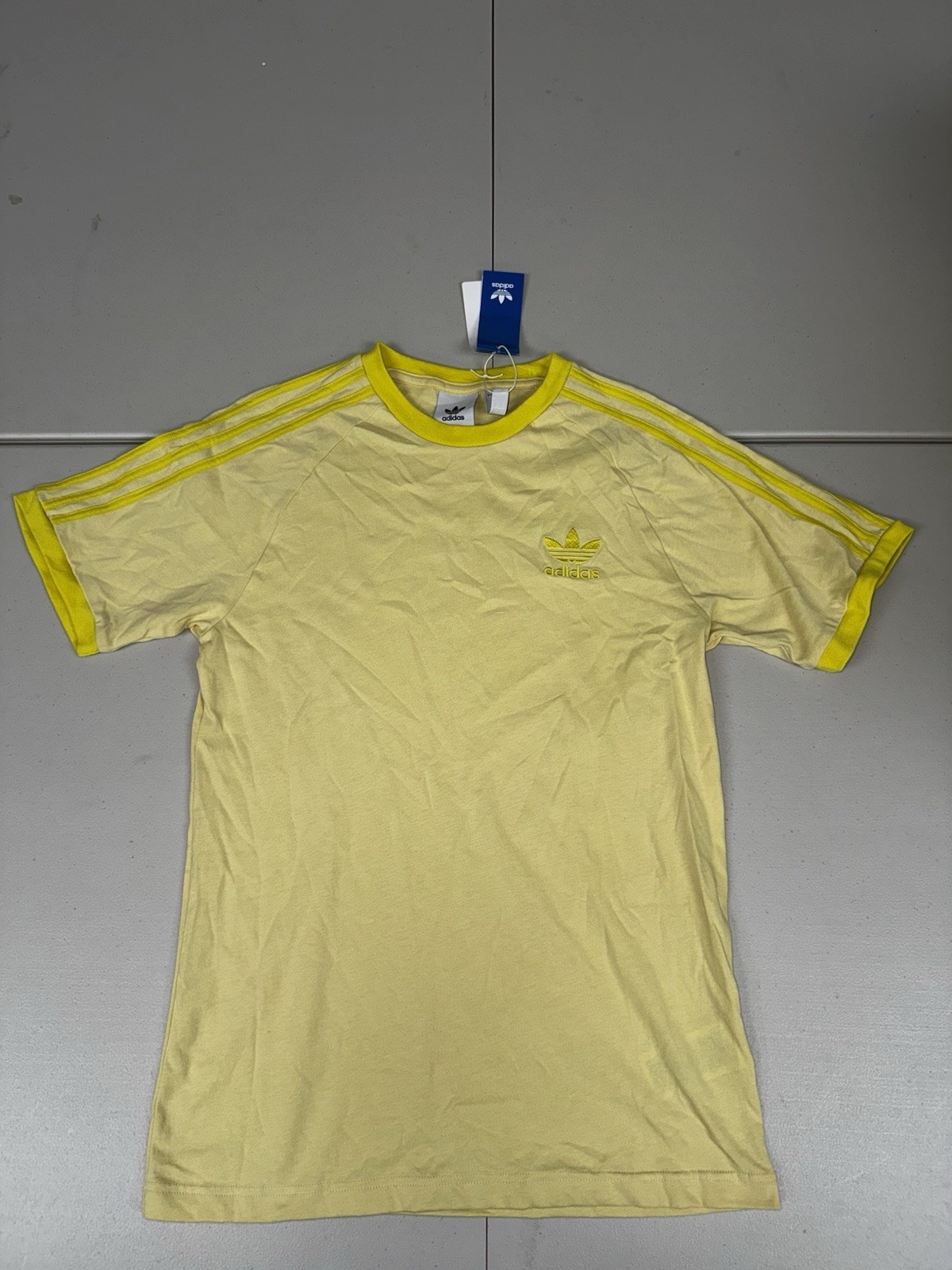 ADIDAS 3-Stripes California Tee Originals Powder Yellow JN7021 Pick Size NWT