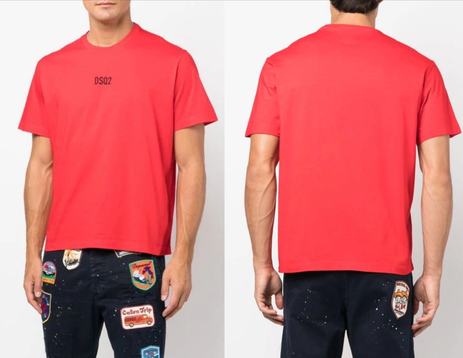 Dsquared2 New Season Jeans Icon Mini Dsq2 Logo Print Box Tee T-Shirt Shirt 2XL