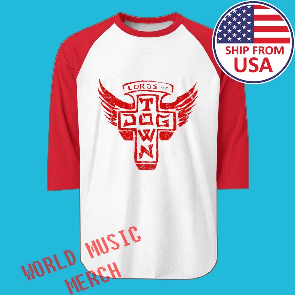 Lords of Dogtown Men’s Raglan Red Size S to 2XL