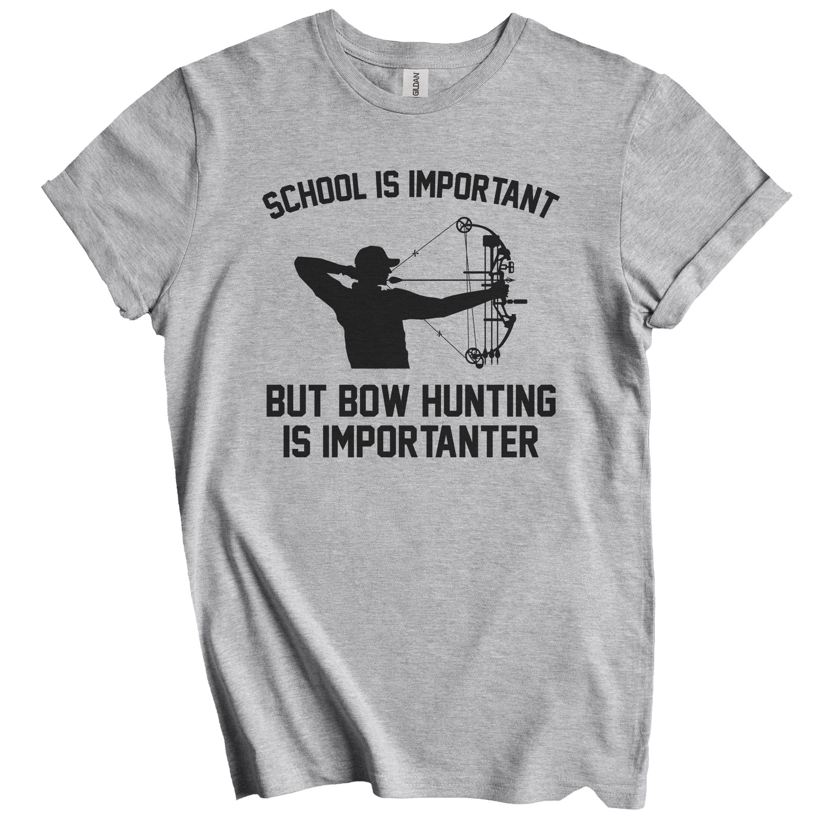 School Is Important But Bow Hunting Is Importanter Funny Shirt