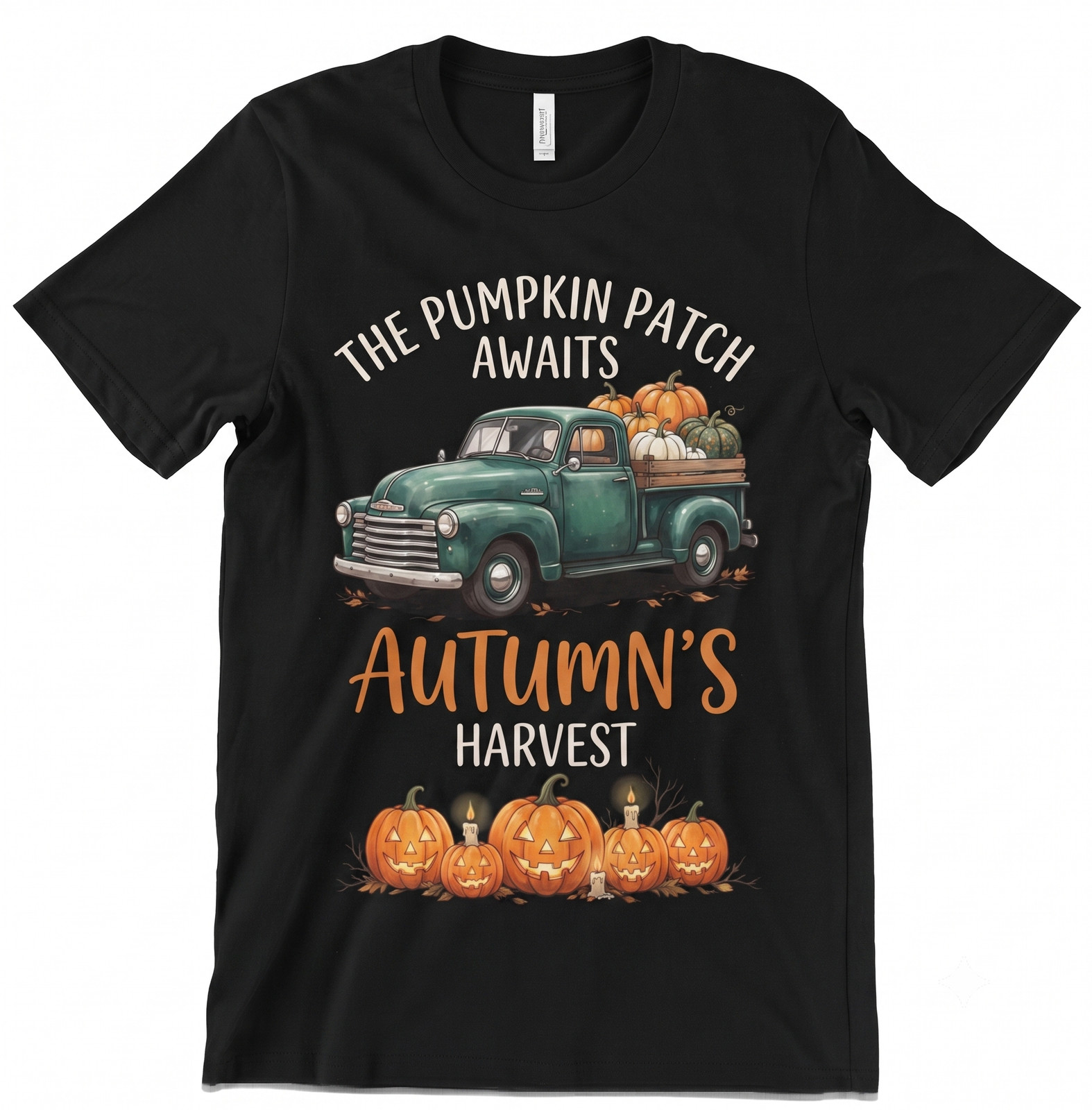 Autumn Harvest Pumpkin Patch Truck Fall Season Graphic T-shirt For Men Women