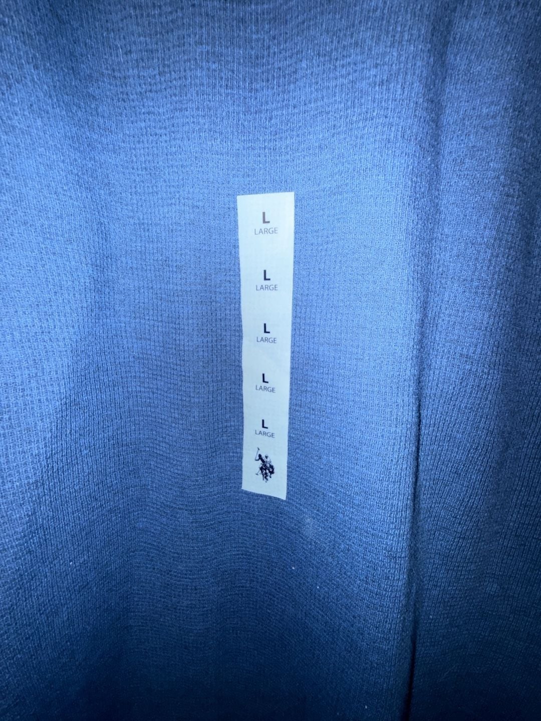 U.S. Polo Assn. Men’s Blue Waffle Knit Long Sleeve Thermal Shirt