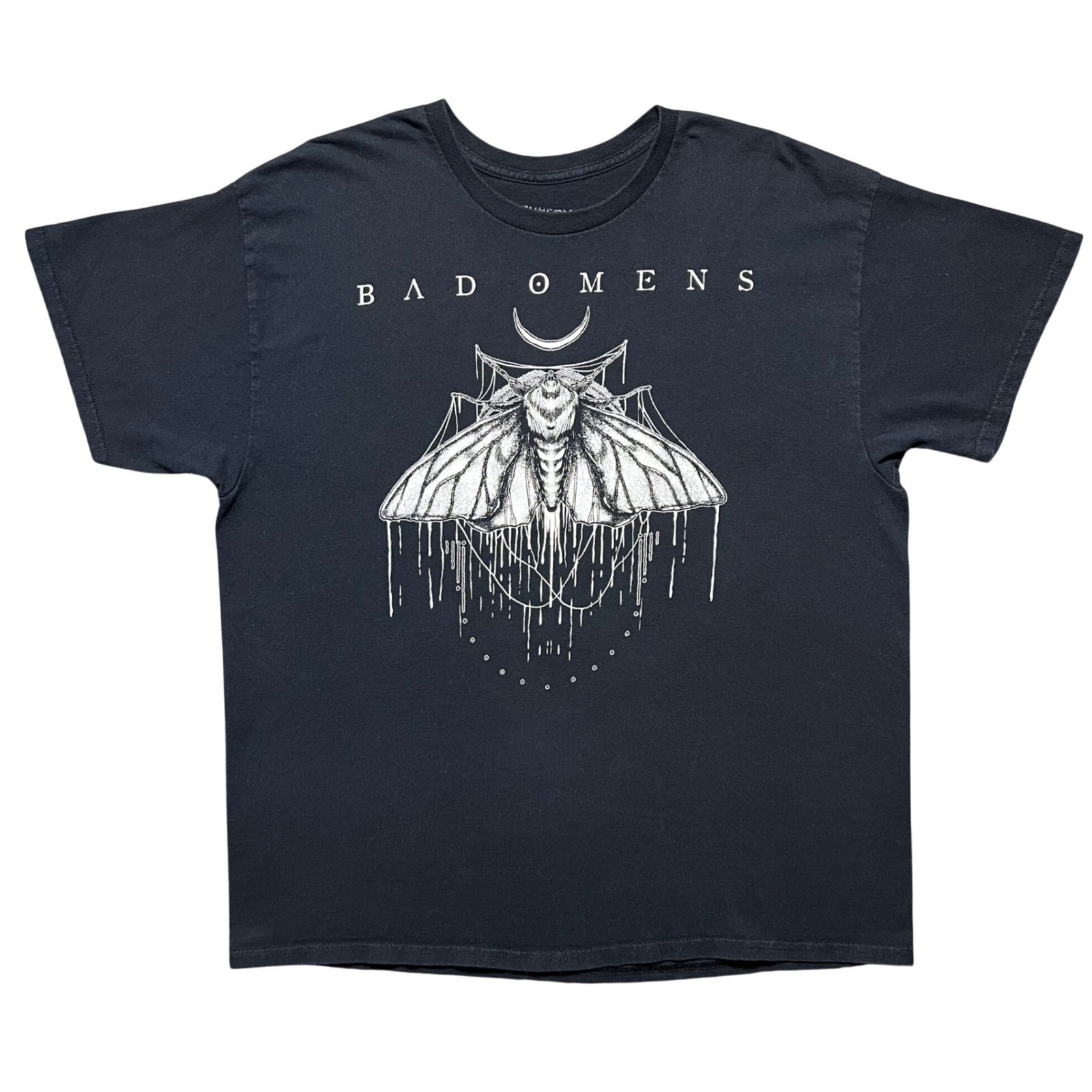 Bad Omens Band Shirt Mens XL Black Skull Moth Moon Graphic Alternative Metal Tee