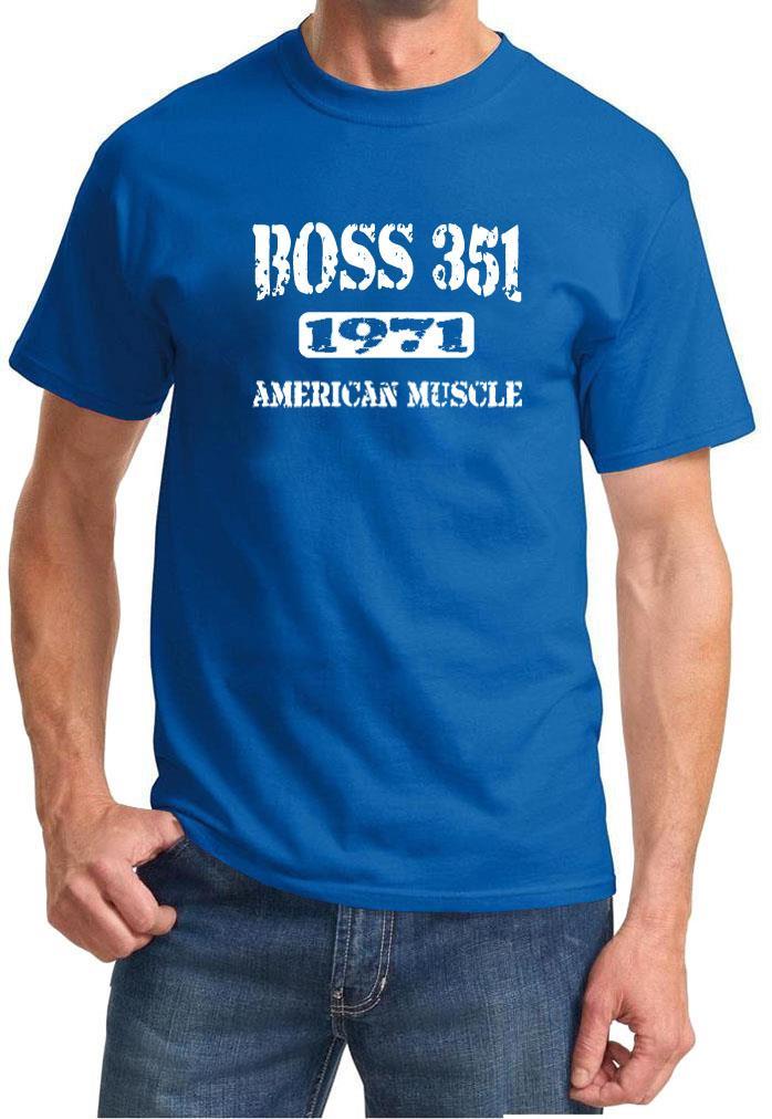 1971 Ford Mustang Boss 351 American Muscle Car Design Tshirt NEW FREE SHIP