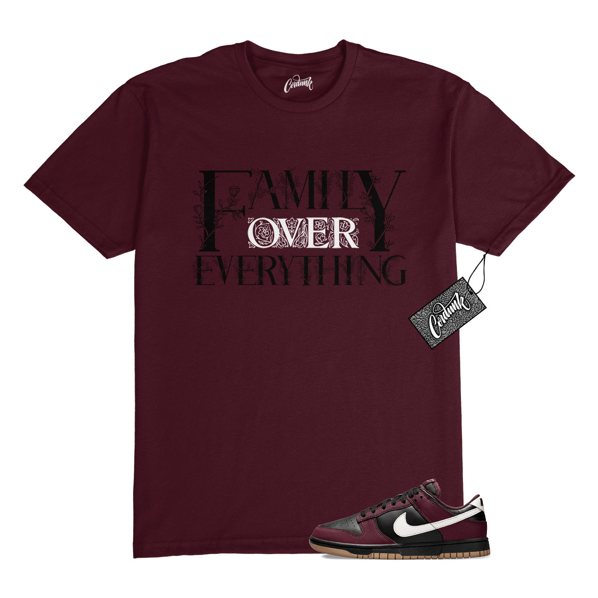 Dunk Burgundy Crush Black White Next Nature T Shirt Match FAM