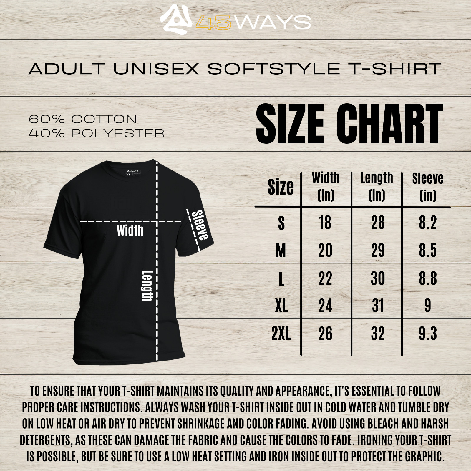 “45 WAYS” 45 adapter RPM T-Shirt – Soft Modern Fit DJ Music Tee S-2XL Technics