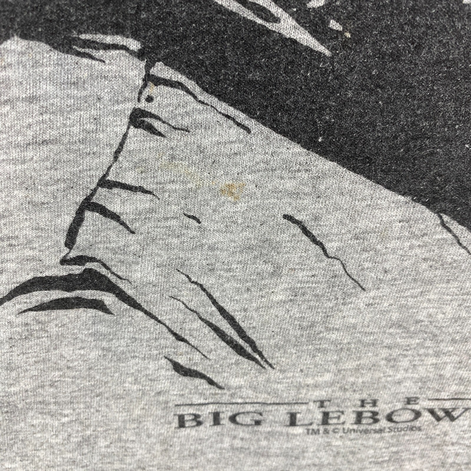 The Big Lebowski Mark It Zero Dude Walter Bowling T Shirt XL Slim Fit Gray FLAW