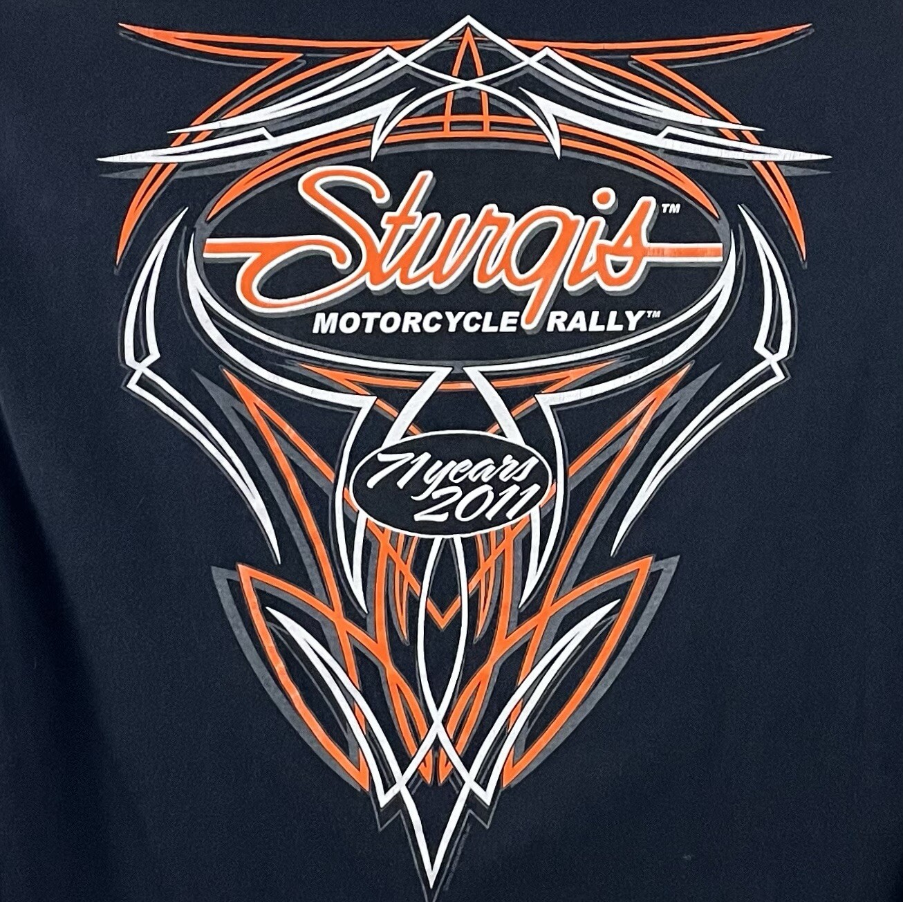 Sturgis 2011 71st Motorcycle Rally Mens L Slim T-Shirt Black Hills Motor Classic