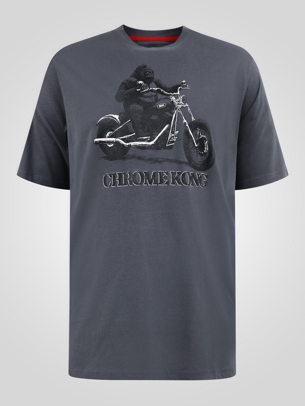 D555 Craig Men’s Gorilla Biker Print Fashion Short Sleeve T-shirt