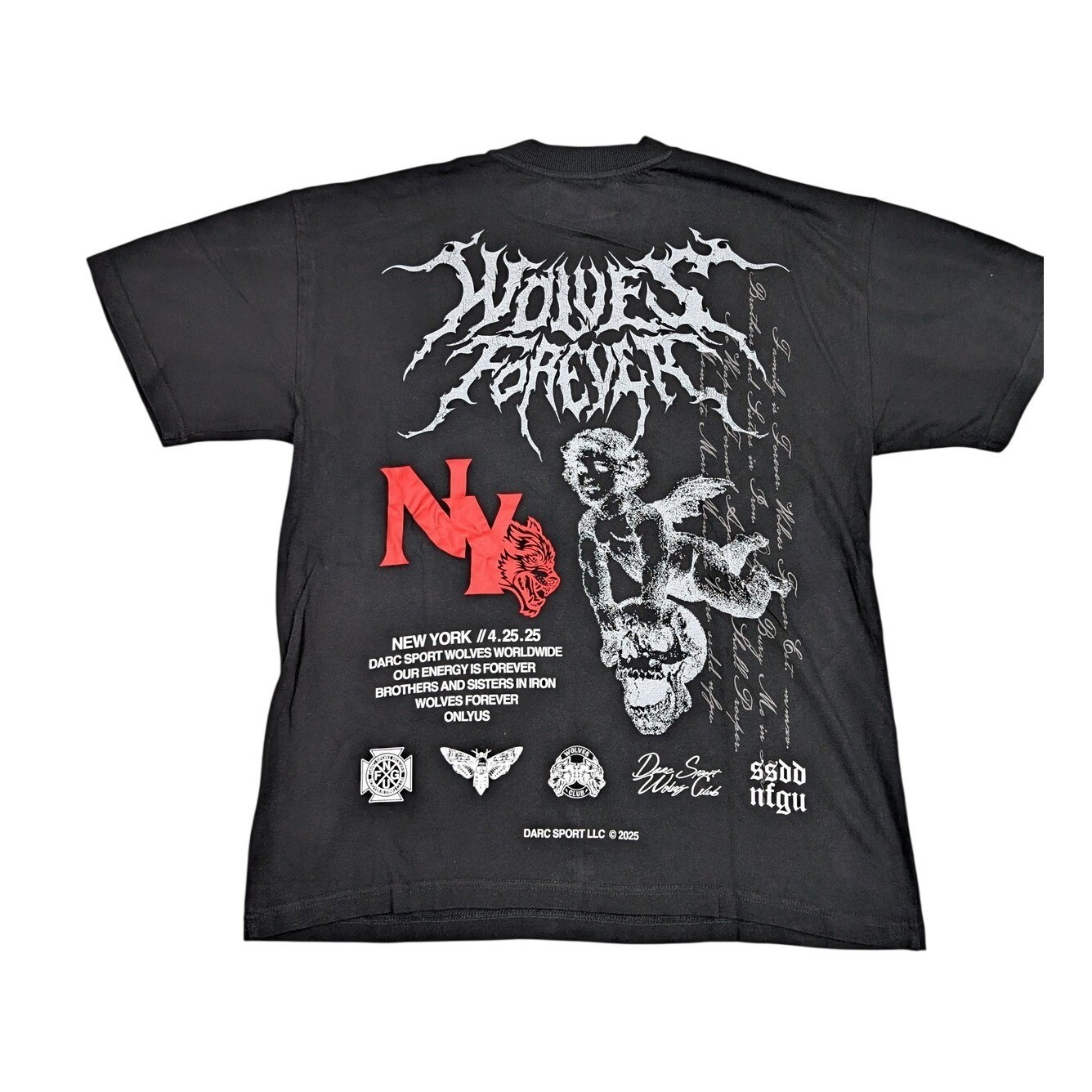 Darc Sport Shirt Mens Small Wolves Forever NY Limited Edition Black Graphic New
