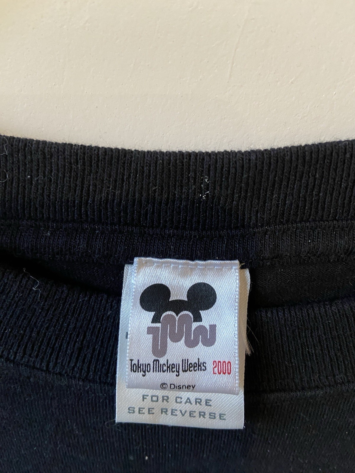 New Disney Number Nine Sz 3 – Med – Vedder Mickey Black TShirt, Tokyo Colab 2000