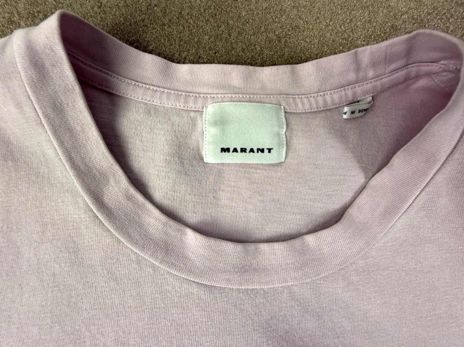 Isabel Marant Honore Tee Purple Tri-color Logo T-shirt Size M Made In Portugal