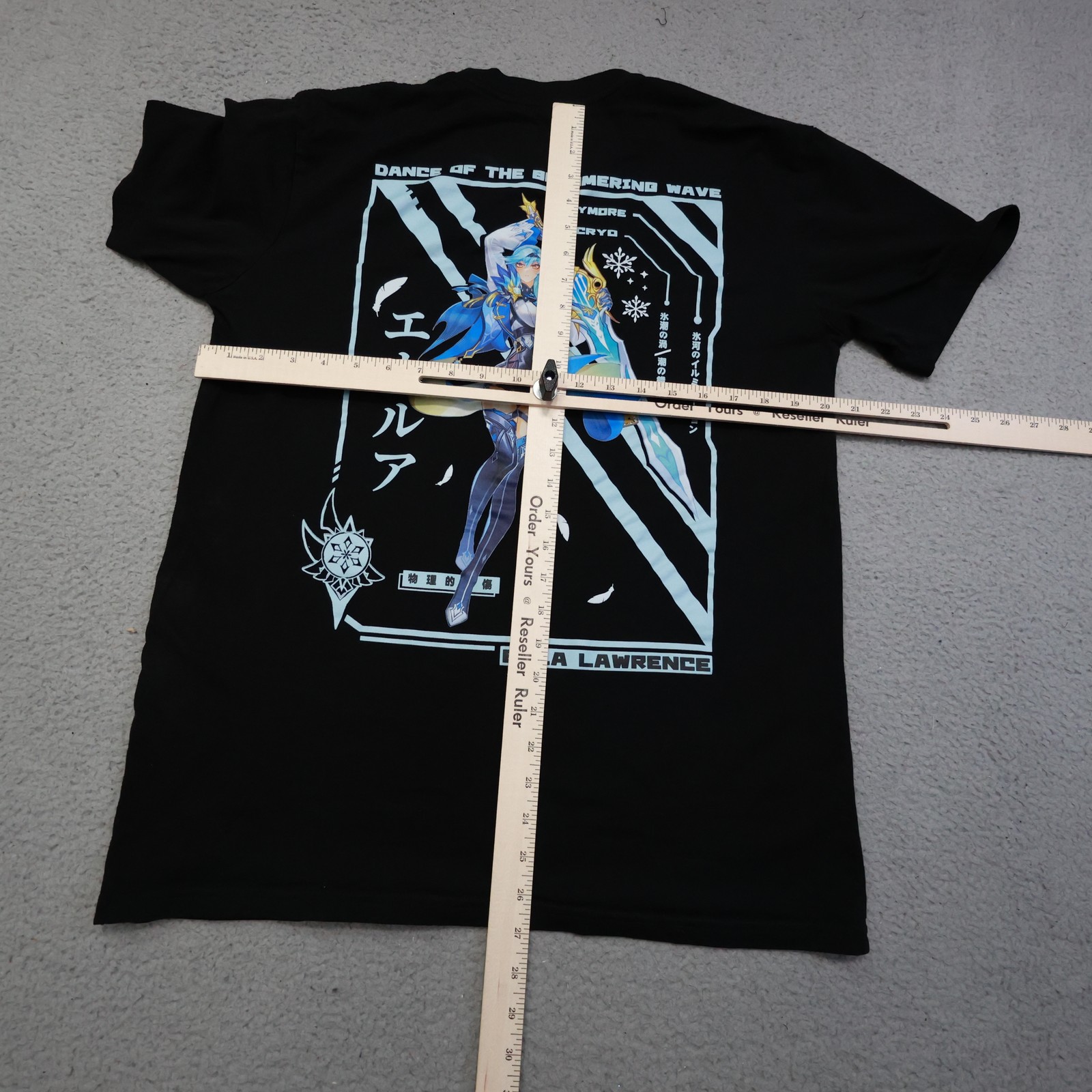 Luminix Eula Lawrence Shirt Mens Large Genshin Impact Anime Graphic Cosplay Tee