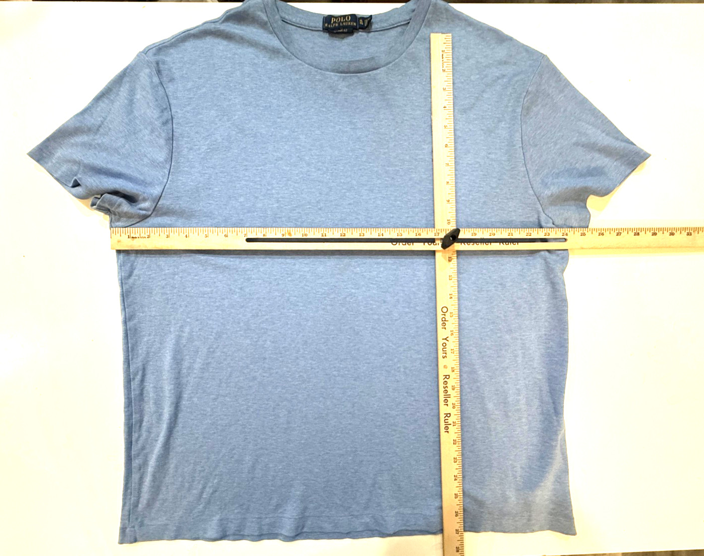 Polo Ralph Lauren Shirt Mens XL Blue Classic Fit Tri Color Pony Embroidered Logo
