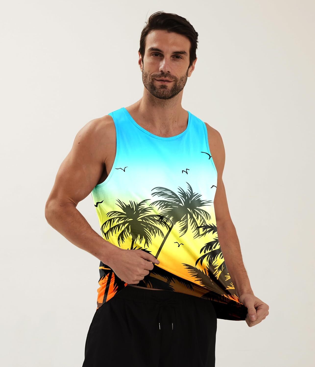 Mens Tank Tops Funny Graphic Summer Sleeveless Tank Top,comfortable, breathable