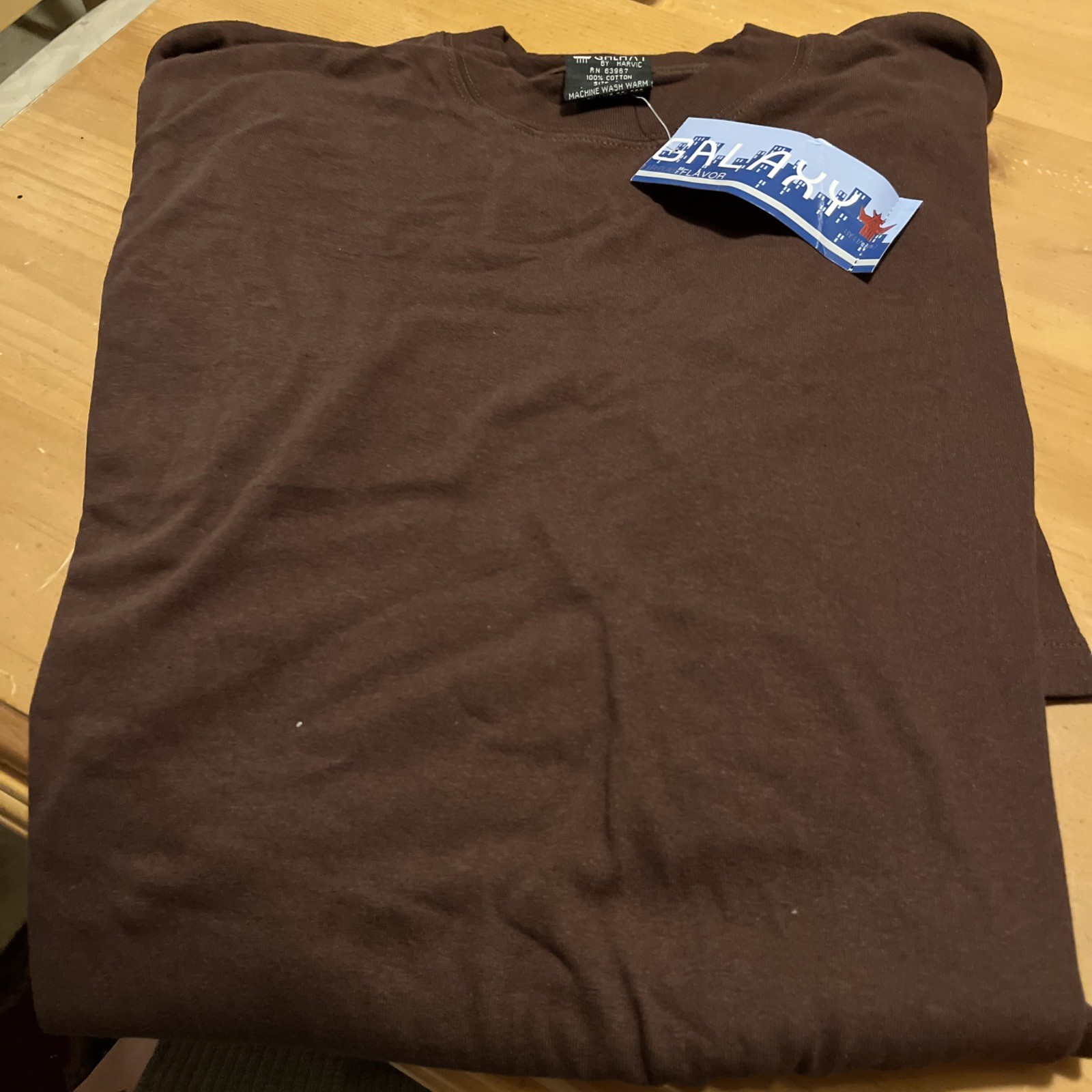 GALAXY mens NWT solid Brown TEE SHIRT Short Sleeve size 2X
