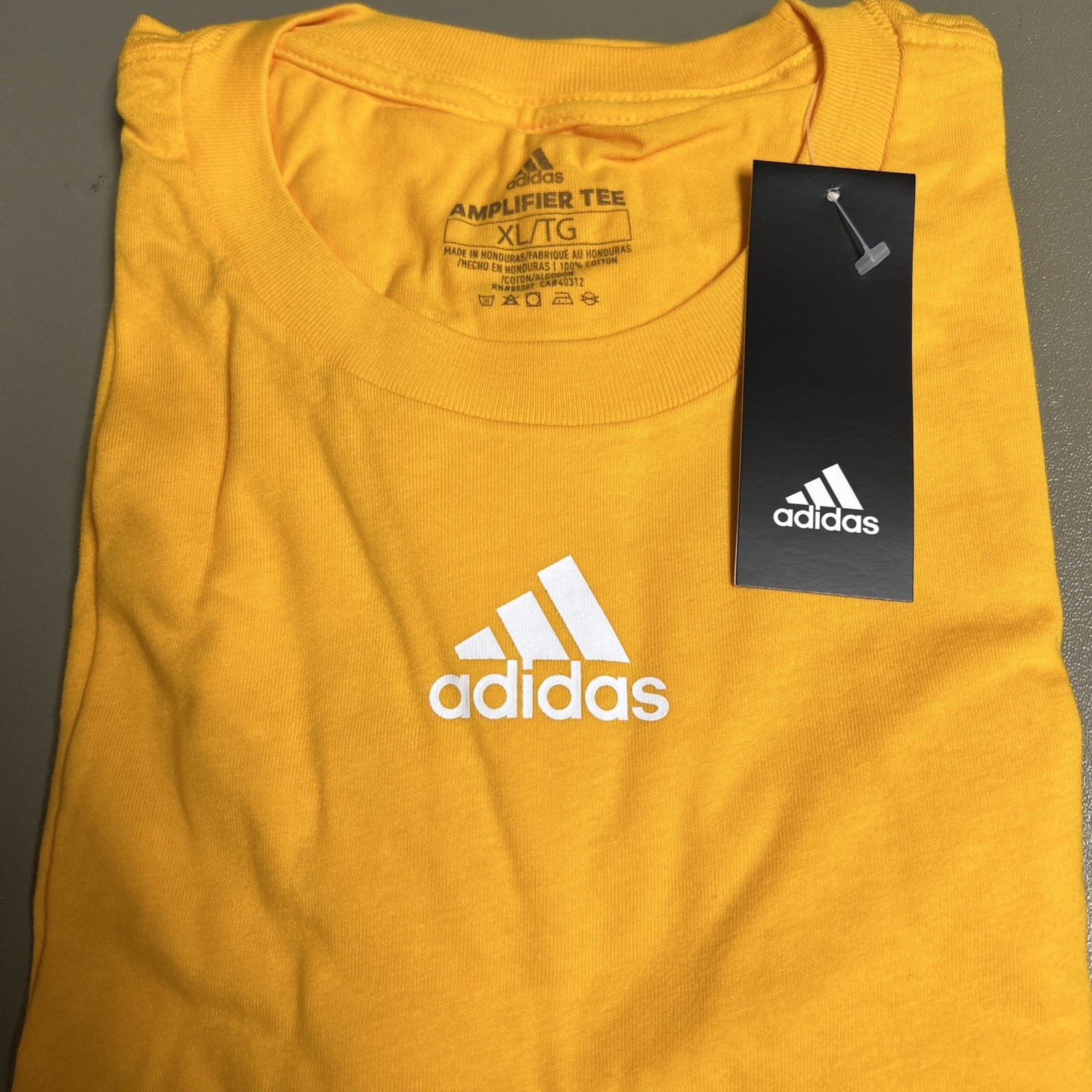 adidas Cotton Amplifier Tee Short Sleeve Gold EK0168 Men’s Size XL – NWT
