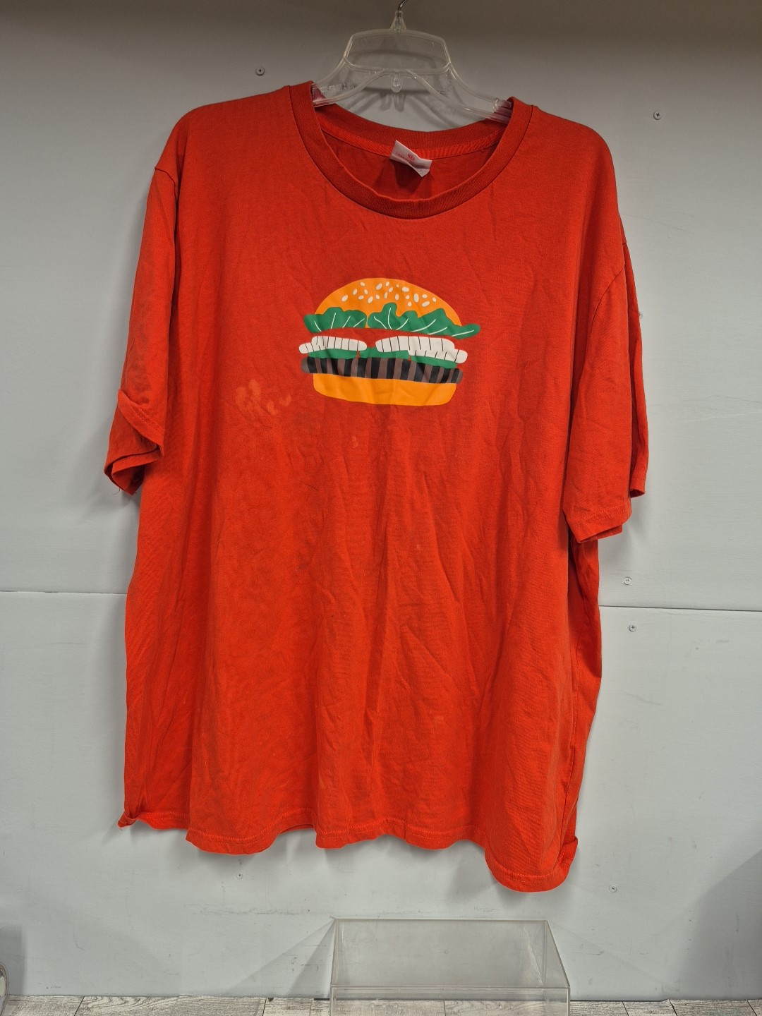 Burger King Whopper T Shirt Work Uniform Employee Orange 2020 Size 3XL