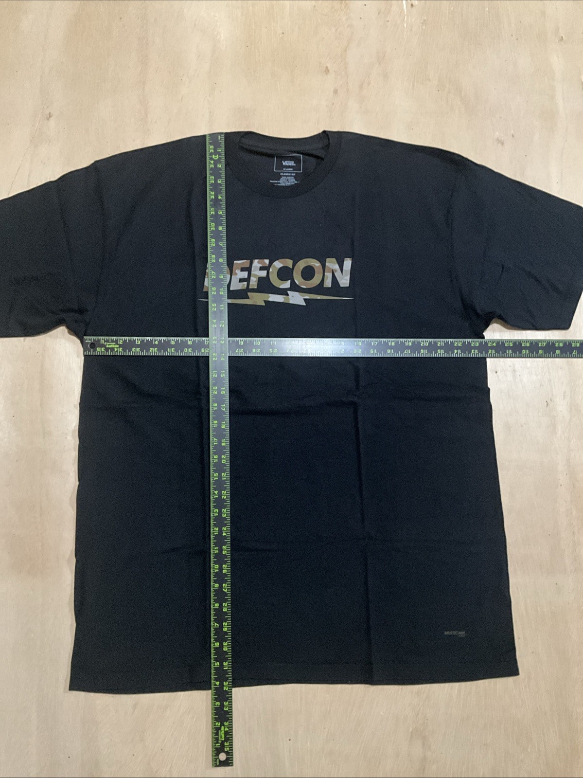 Vans X Defcon Black Camo Logo T Shirt Size XL Nwot