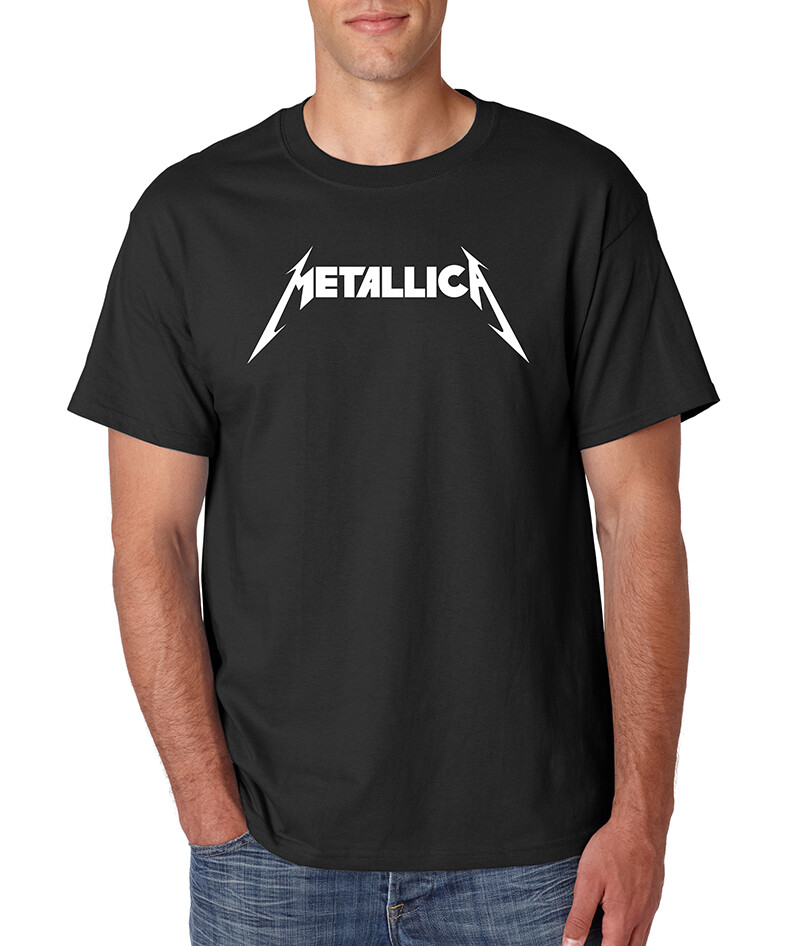 METALLICA Logo T-Shirt Classic Logo Hard Metal Rock Concert James Hetfield Tee