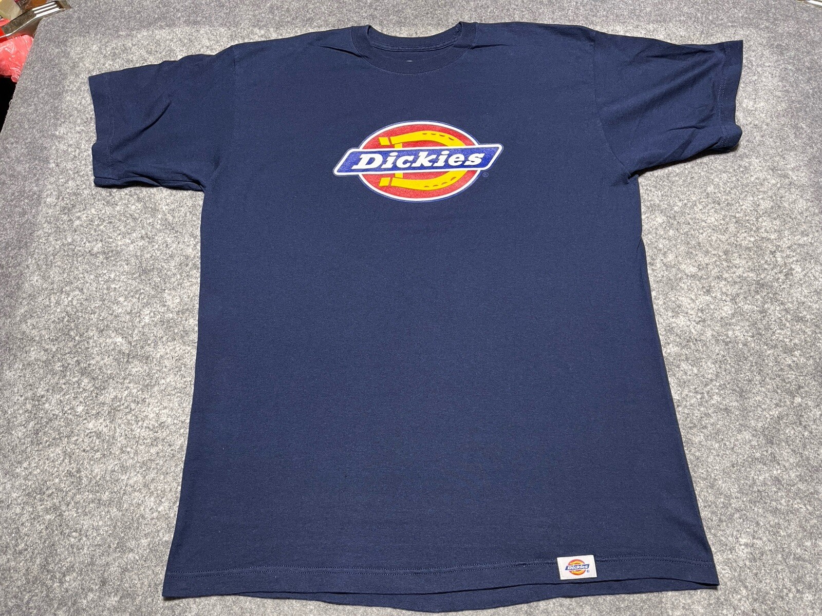 DICKIES Work Wear Logo Baggy Large Blue Shirt