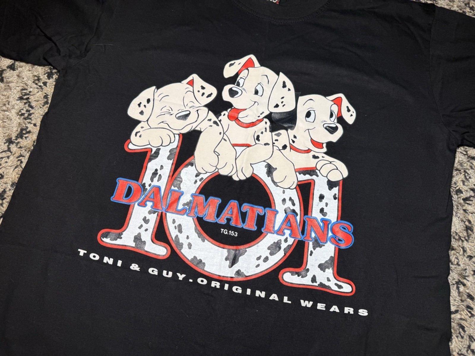 Vintage Disney 101 Dalmatians Medium Tee Shirt Single Stitch Movie Toni & Guy