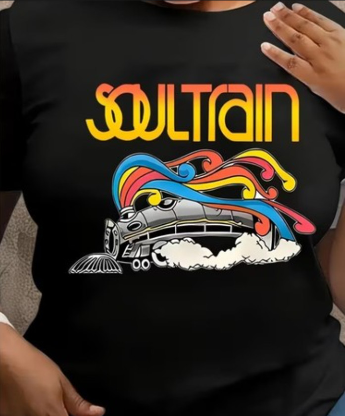 T-Shirt featuring Soul Train in Retro Colorful Gradient Print