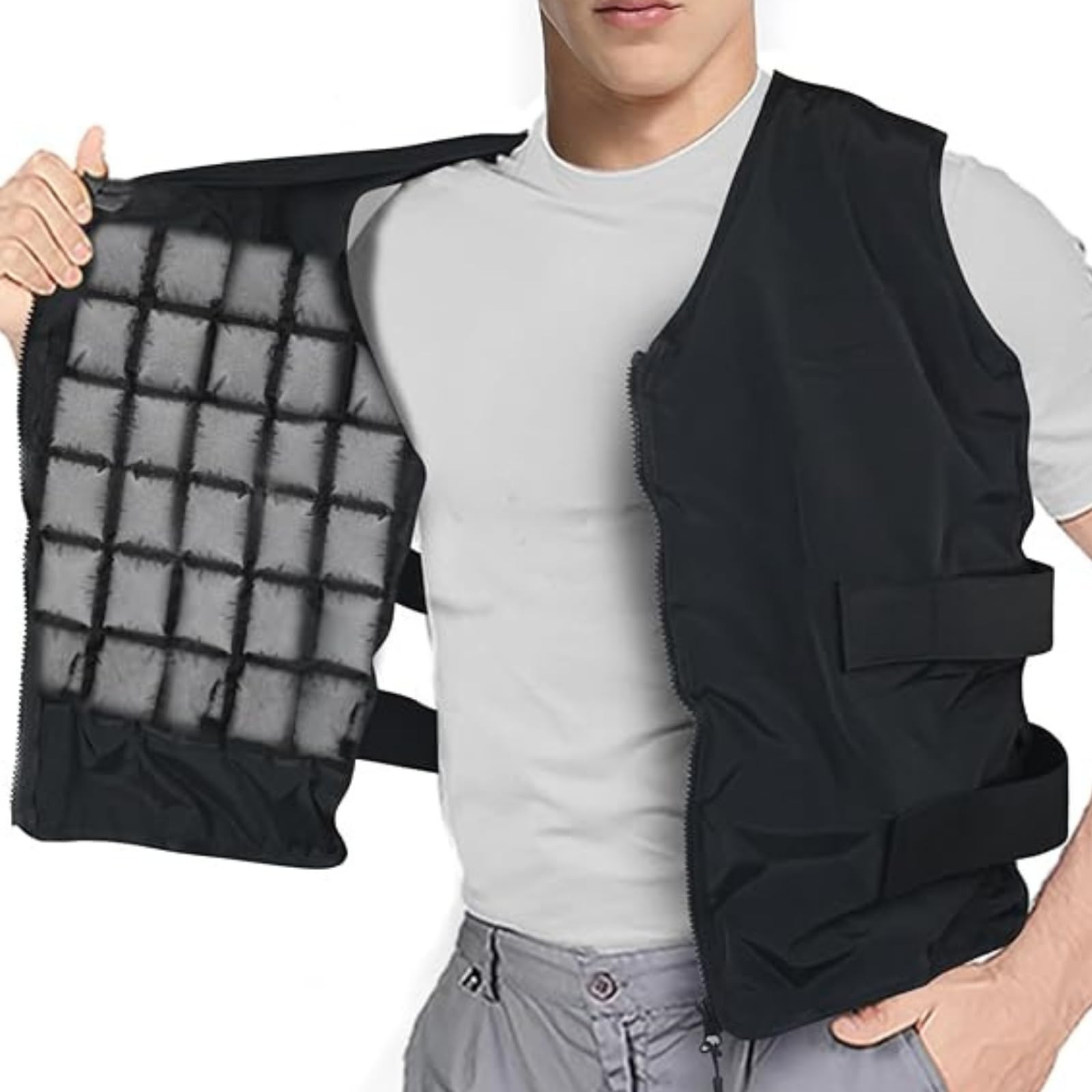 Adjustable Cooling Vest with 84 Ice Cells – 360° Full-Body Cooling，One-Size f…