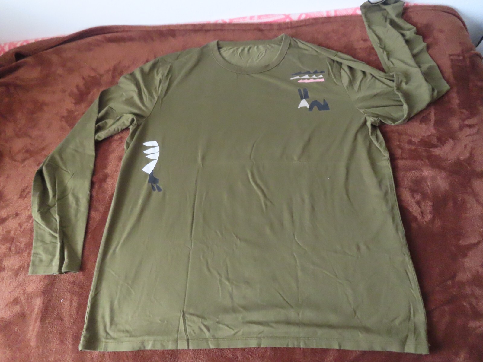 rare LULULEMON JUSTIN BROADBENT TEAM CANADA activewear long sleeve tshirt 2XL