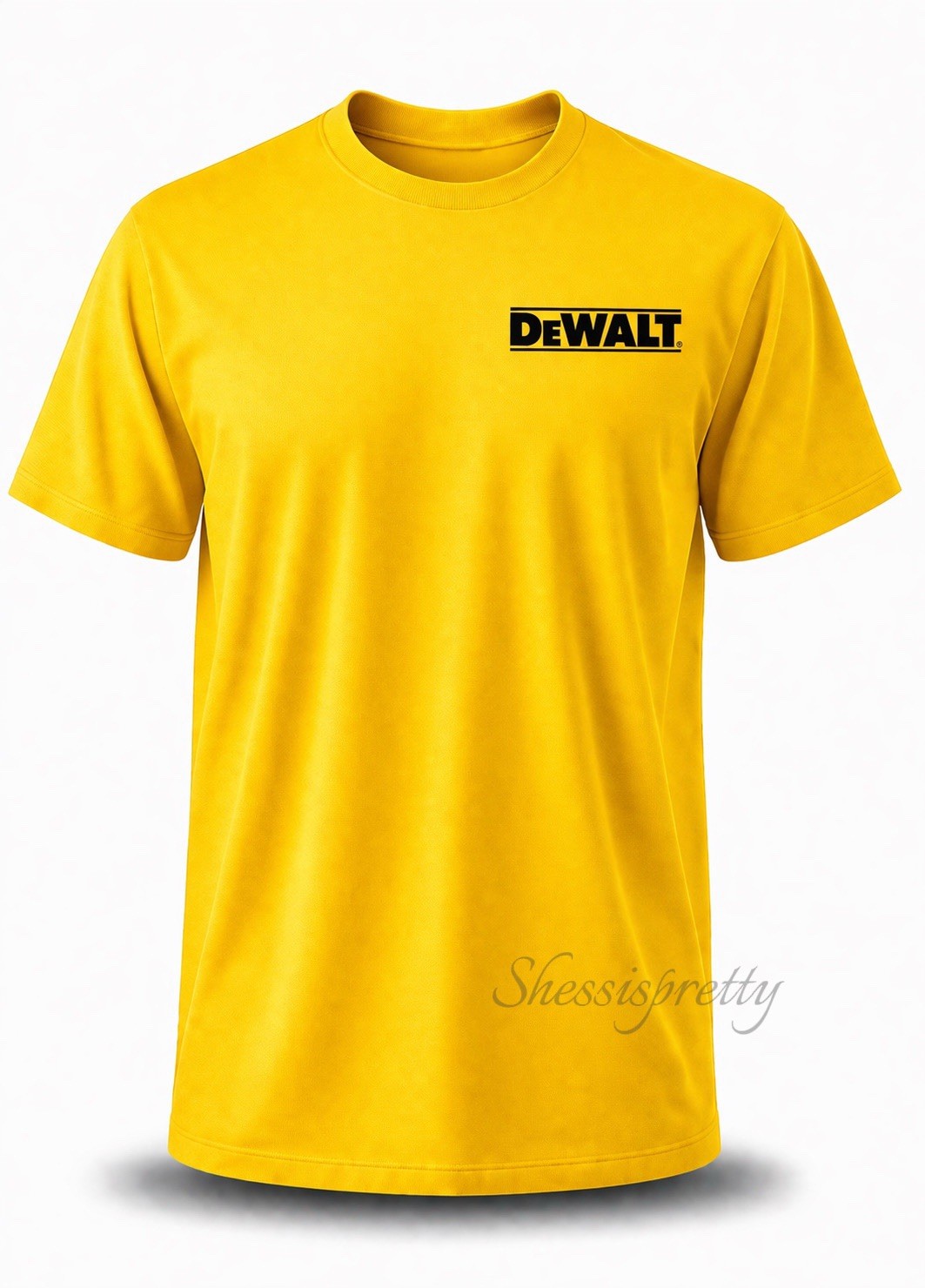 DeWALT Style T-Shirt 100% Cotton Workwear Tee Dewalt Clothing S-3XL DeWalt drill