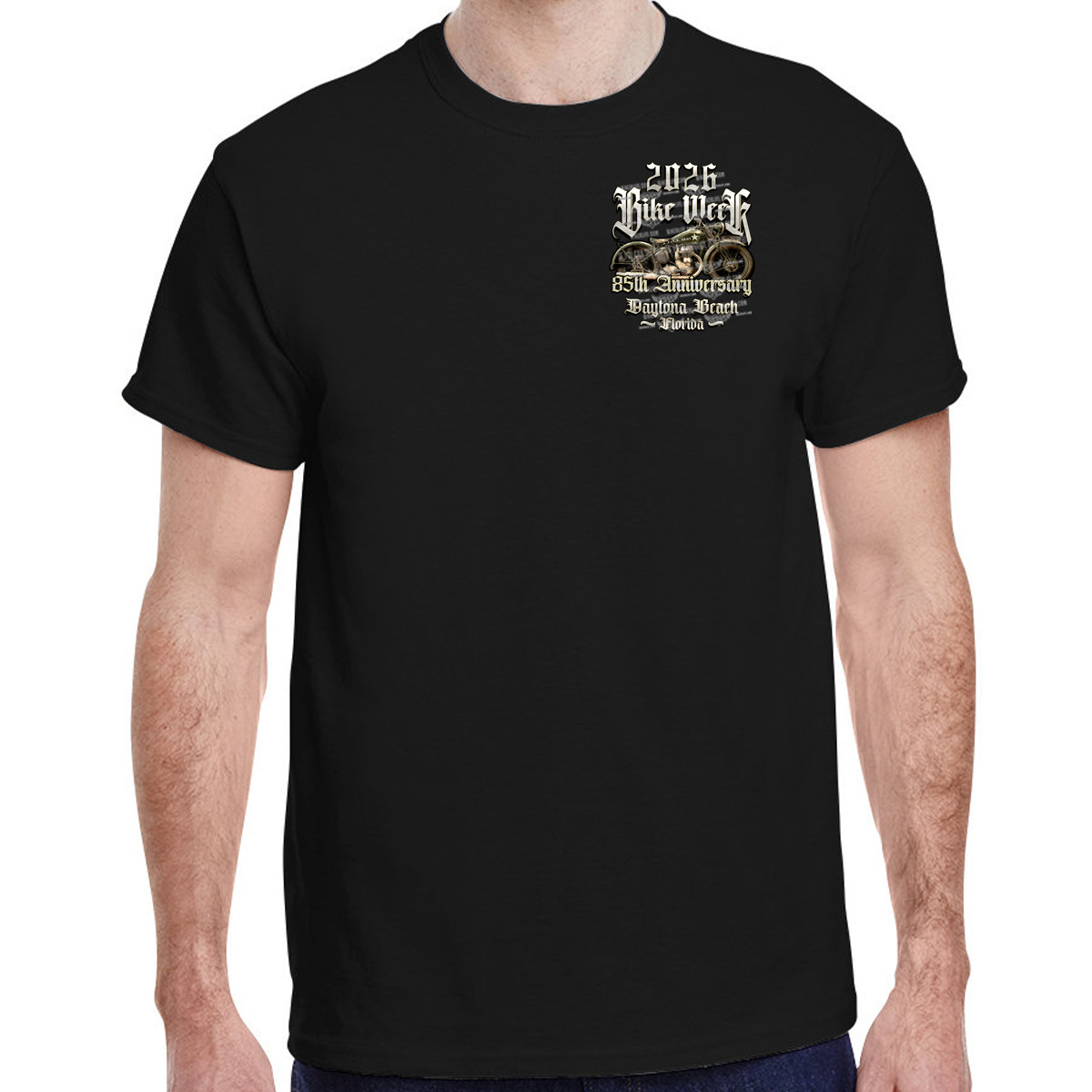 T-Shirt 2026 Bike Week Daytona Beach Vintage Army Bike No Harley